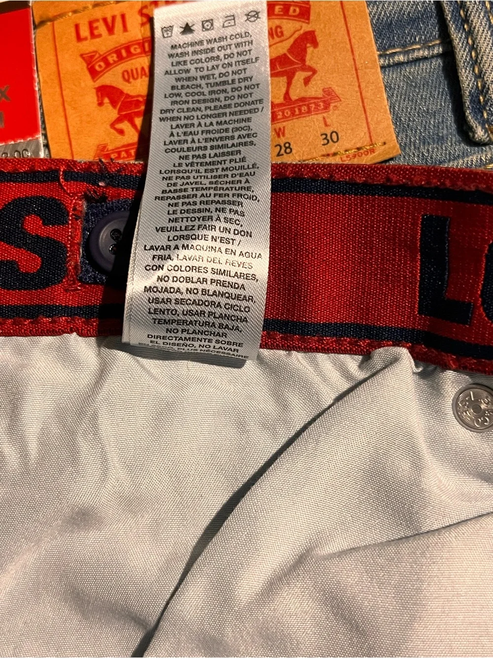 2 Pair Levis Boys Youth Jeans 511 Slim Flex Stretch Denim Blue Jeans 16 -28 x 30
